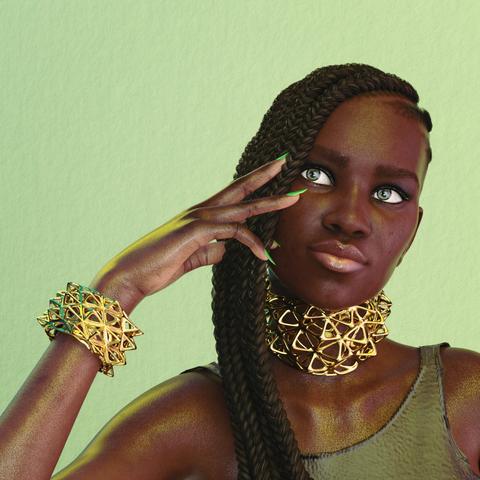 Screenshot of a character from the video game HoloVista wearing Xover0 jewelry.
~
Screenshot van een personage uit de videogame HoloVista dat Xover0-sieraden draagt.
~
Capture d’écran d’un personnage du jeu vidéo HoloVista portant des bijoux Xover0.