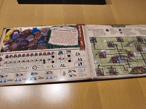 1. Kapitel gespielt vom Hobbit hin und zurück, Gesamtpunktzahl 69 (der Mann hat 72)