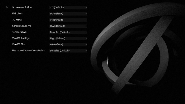 A screen shot of my game known as "JAILBREAK" where you can see the settings menu where various options are available to fine tune the graphics. The most notable thing is the ability to define which VoxelGI size you want. Higher value dramatically enhance the visuals.