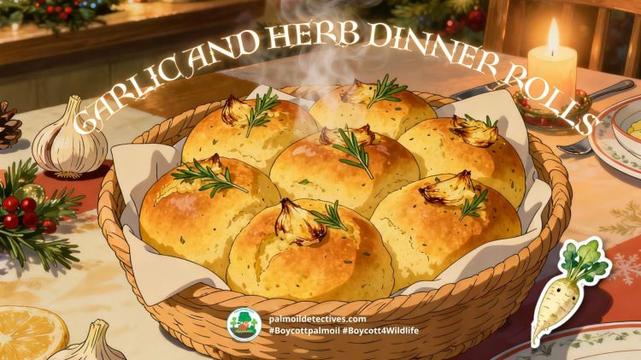 Vegan Roasted Garlic and Herb Dinner Rolls