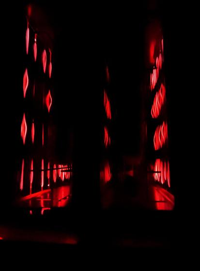 Filaments glow red as toast toasts in the toaster, round side down.
It kinda resembles the scene in 2001: A Space Odyssey, where Dave Poole breaks into HAL's core and starts pulling cards.