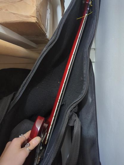 Opened up the case and the bass is totally fine. No neck snap.