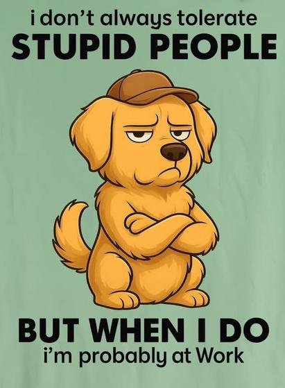 I don't always tolerate
STUPID PEOPLE
BUT WHEN I DO i'm probably at Work🖖