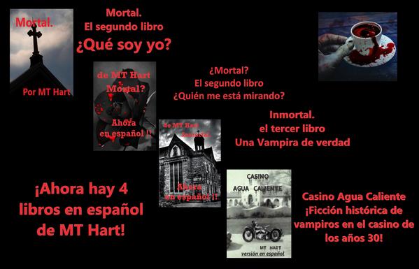Libros de espanol por MT Hart
#LibrosRecomendados #libros #horrorespanol #argentina #mexico #tijuana #venezuela #casinoaguacaliente #vampiro #terror #horror #ficciónhistórica #sobrenatural #MORTAL

https://www.amazon.com/dp/B0FTWBQSFH