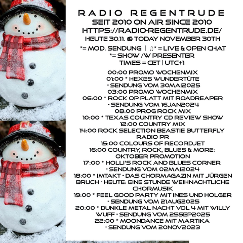 🇩🇪 Plakat mit den heutigen Radiosendungen. Bild (ohne Text): Pixabay, kein Bildquellennachweis erforderlich.

🇬🇧 Poster with details of today's radio shows. Image (without text): Pixabay, no image creds needed.