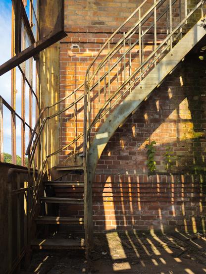 The staircase itself.