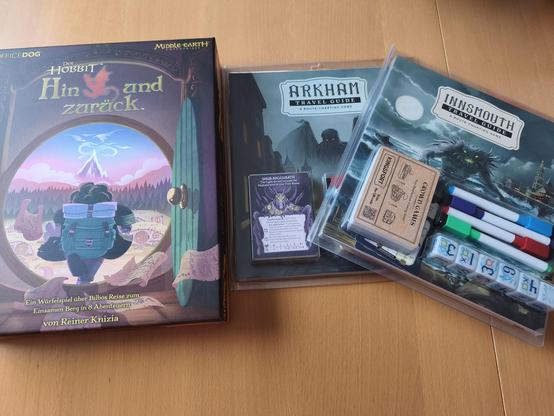 Spiele : Hobbit hin und zurück, Arkham travel Guide und Innsmouth travel Guide