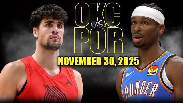Oklahoma City Thunder vs Portland Trail Blazers Full Game Highlights - November 30 2025 | NBA Season