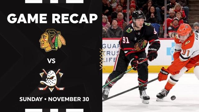 Blackhawks vs. Ducks Game Highlights | 11.30.25