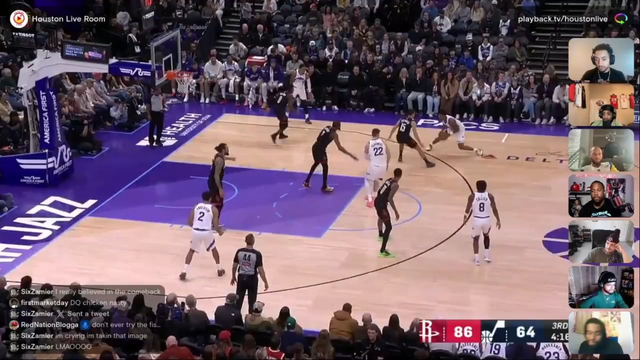 Rockets fan channels react to the Steven Adams sequence.