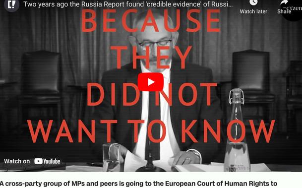 A cross-party group of MPs and peers is going to the European Court of Human Rights to challenge the UK Government’s failure to investigate Russian interference in UK electoral processes. The Citizens 29 March 2022