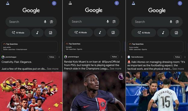 Google Discover tests Top Searches widget that takes you to AI Mode
