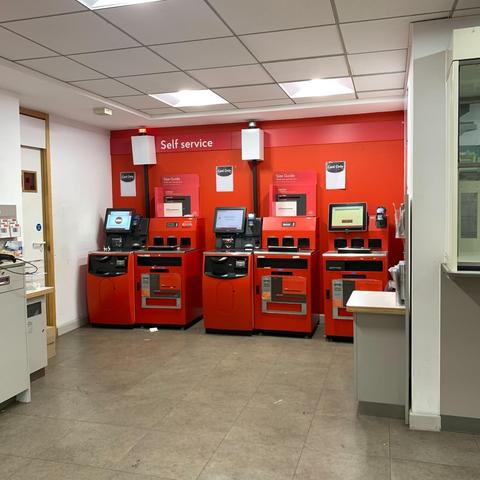 Automated self-service machines in post office not working.