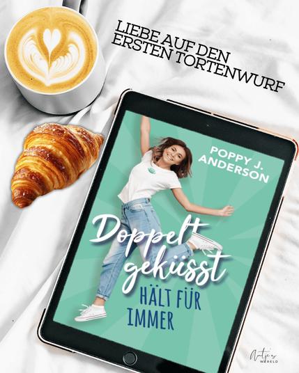 Das Cover des Buchs wird gezeigt.

„𝐃𝐨𝐩𝐩𝐞𝐥𝐭 𝐠𝐞𝐤ü𝐬𝐬𝐭 𝐡ä𝐥𝐭 𝐟ü𝐫 𝐢𝐦𝐦𝐞𝐫“ von Poppy J. Anderson

Text:
Liebe auf den ersten Tortenwurf