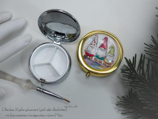 Pillendose mit wichtelmotiv