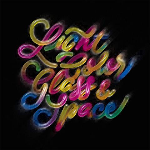 Colorful, stylized text reads "Light, Color, Glass & Space," with vibrant strokes against a black background, creating a dynamic, modern effect.