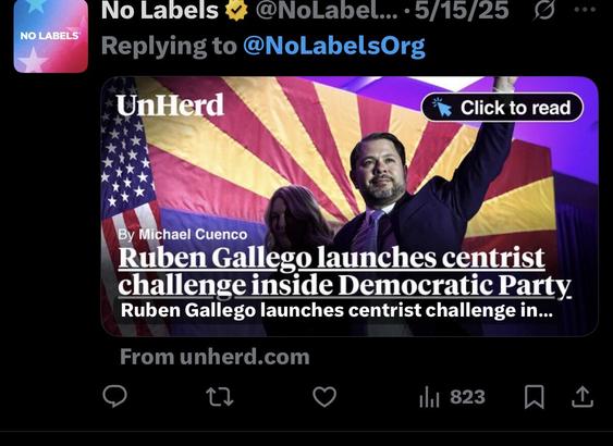 @NoLabelsOrg
By Michael Cuenco
Ruben Gallego launches centrist challenge inside Democratic Party.
Ruben Gallego launches centrist challenge in...
From unherd.com