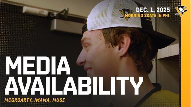 McGroarty, Imama, Muse Media Availability (12.1.25) | Pittsburgh Penguins