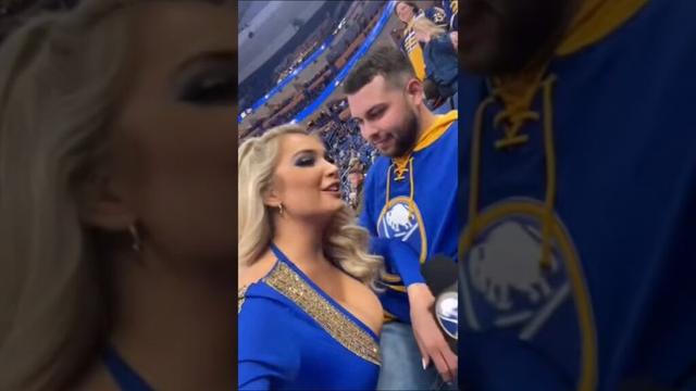 NHL Reporter Fan Interview - KeyBank Center #nhl #nhlhighlights #buffalosabres #funnyshorts #funny