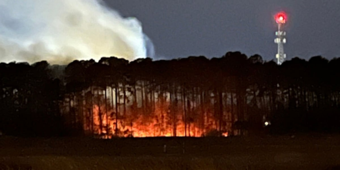 Fire breaks out at former golf course property in Conway