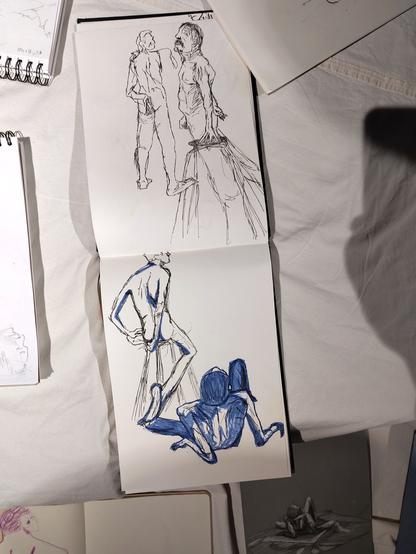 Portrait studies of a naked male art model