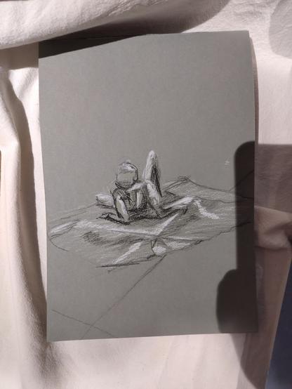 Portrait study of a naked male art model