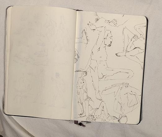 Portrait study of a naked male art model