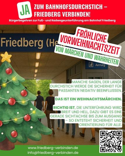 Manche sagen, der lange Durchstich werde die Sicherheit für Passanten negativ beeinflussen.
Das ist ein Weihnachtsmärchen.
Richtig ist: Die Unterführung wird breit und hell, dazu gibt es eine gerade Sichtachse bis zum Ausgang – so entsteht Sicherheit und Orientierung für alle.