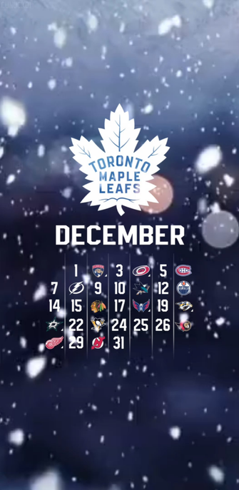 Leafs 2025/26 December Calendar