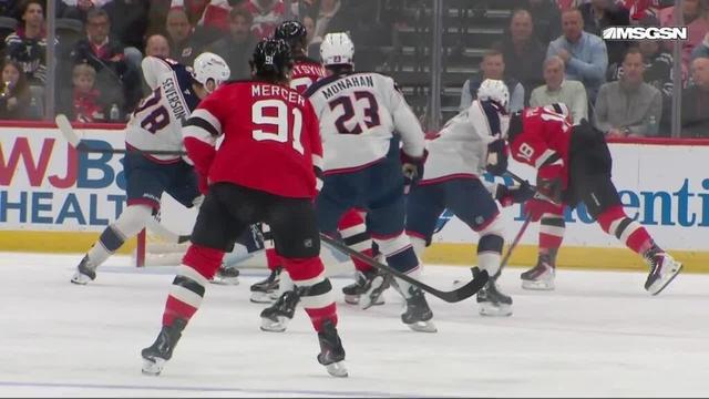 Ondrej Palat scores a goal against the Columbus Blue Jackets