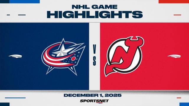 NHL Highlights | Blue Jackets vs. Devils - December 1, 2025