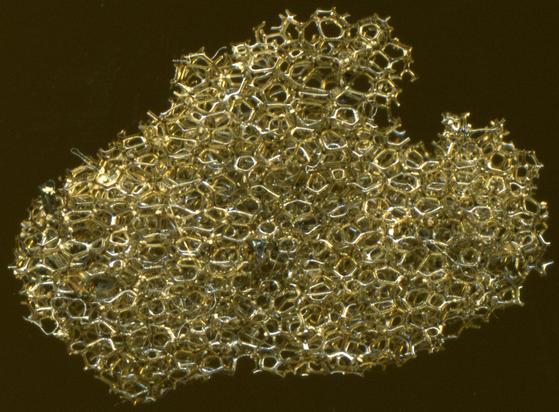 Un échantillon de réticulite du volcan Kīlauea (Hawaï). CC BY James St. John.