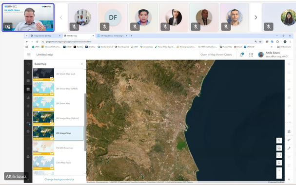Mr. Attila Szucs, Associate Geospatial Information Officer, demonstrated the Image Map feature and itsintegration and practical applications