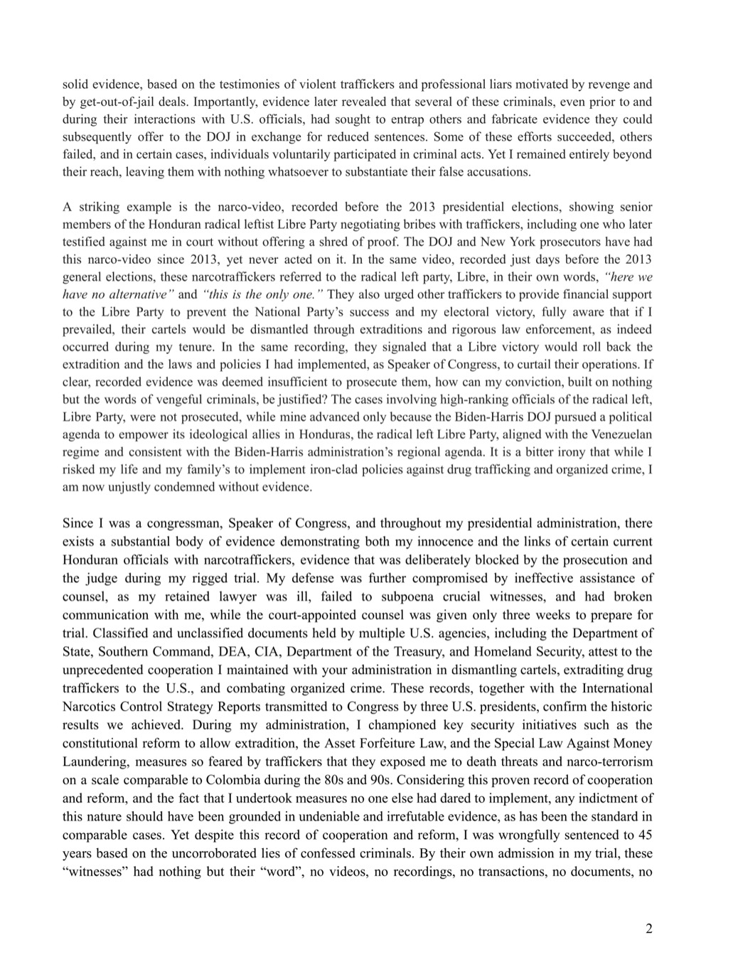 Hernández letter to Trump p2