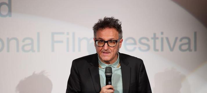El director de la SEMINCI, José Luis Cienfuegos, durante la presentación de la 69.ª edición de la Semana Internacional de Cine de Valladolid en la Academia de Cine en 2024. / Europa Press News