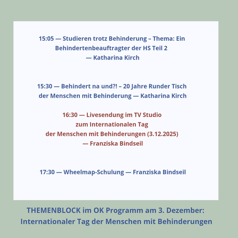 TV-Programm Themenblock