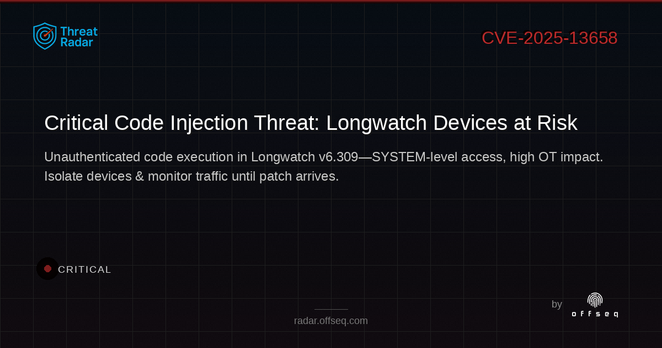 Critical threat: CVE-2025-13658: CWE-94 Improper Control of Generation of Code ('Code Injection') in Industrial Video