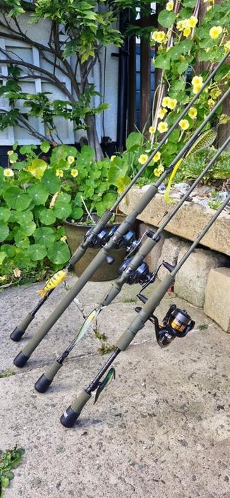 My lineup of SG4 rods by Savage Gear.