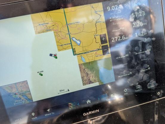 Anyone have any idea why my mini-map shows the surrounding areas but my main map doesn't? Garmin 1243