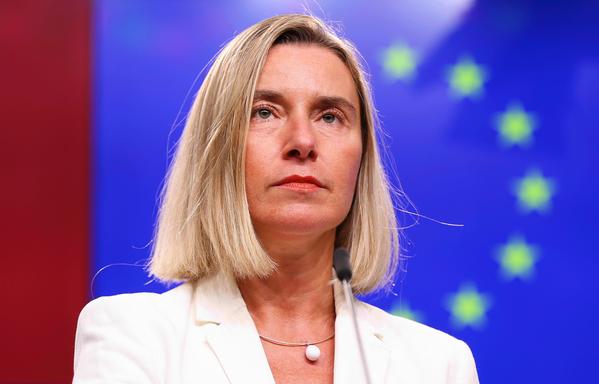 La ex alta representante para Política Exterior de la UE Federica Mogherini, en una cumbre en Bruselas en octubre de 2019.