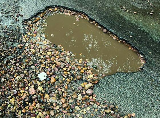A pothole