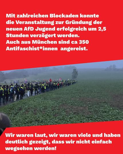 Auch aus München sind ca. 350 Antifaschist:innen angereist.