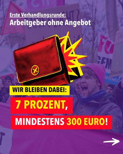 Tarifrunde Länder: TdL legt kein Angebot vor! Wir fordern 7 % (mind. 300 €)