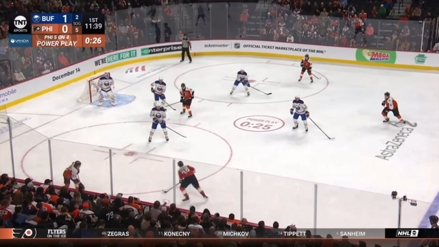 Flyers score 3 in 59 seconds to go up 3-1!