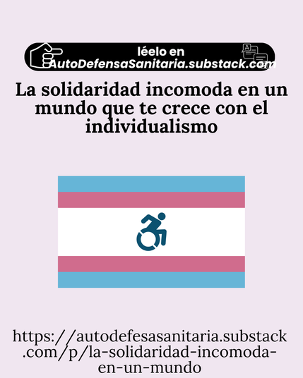 La solidaridad incomoda en un mundo que te crece con el individualismo