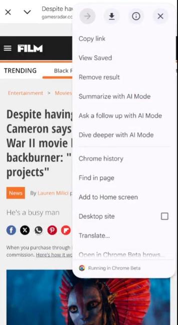 Google Discover gains AI Mode links, summarize, follow up and dive deeper with AI Mode