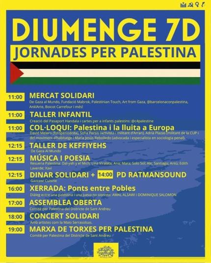 🇵🇸 JORNADES PER PALESTINA | FMR Sant Andreu 🇵🇸