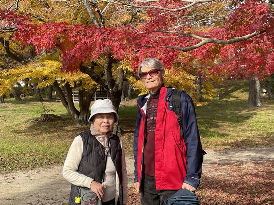 With my mother-in-law near Nagahama Castle