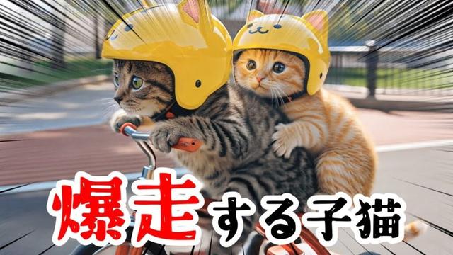 もふめし。/子猫が三輪車暴走でまさかの…？– Tricycle Trouble