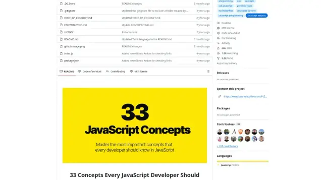 33 concepts every JavaScript developer should know.